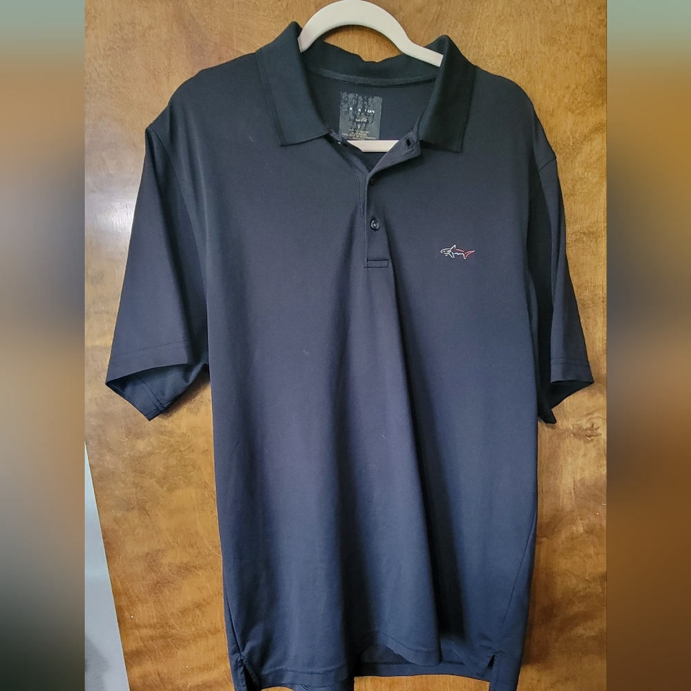 Greg Norman Collection Black Polo Short Sleeve Shirt
